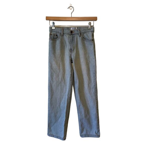 Vintage 12 PLACE high rise denim jeans wide leg classic light blue trendy